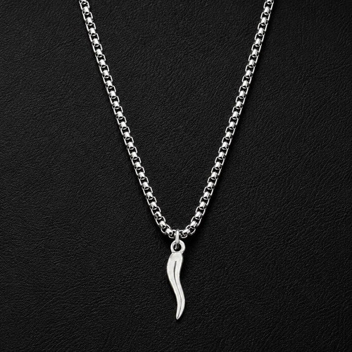 Mens silver box chain - box,