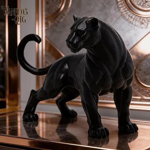 Printed panther statue - pc,