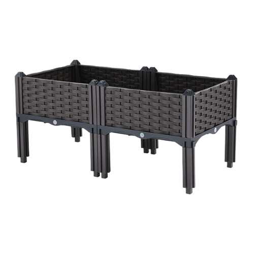 Elevated plastic raised garden - plastic,