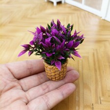 Dolls House 1:12 Scale Miniatures Plant Flower Vase Pot Potted Garden Accessory