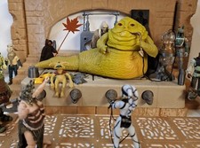 scene setting vin Star wars jabba the hut throne room palace jawa fan and stand