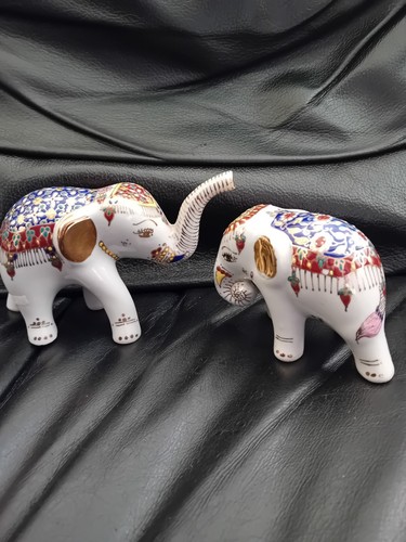 Ceramic elephants figurines - ceramic,