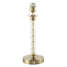 Satin gold table lamp - table, base