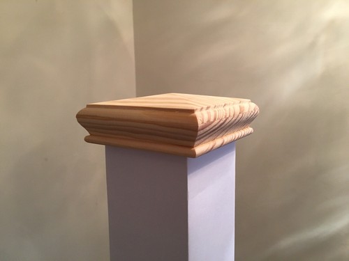 Solid pine newel cap - cap,, fence