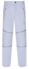 Mens White Leather Jeans