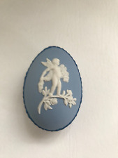 Wedgwood Tri-coloured Jasper Ware Egg Trinket Box in excellent condition