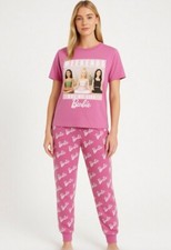 Ladies Barbie Pyjamas Character XS S M L XL Long Leg Cuffed Ankle Short Sleeve
