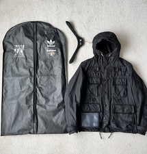 Barbour x Adidas Barardi GSG9 Military Inspired Waxed Jacket - Black - Large