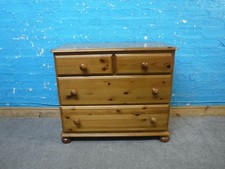 SOLID CHUNKY WOOD 2+2 DEEP DOVETAILED CHEST OF DRAWERS W:83cm - VISIT WAREHOUSE