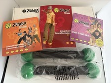 New Boxed Zumba Fitness DVD Exercise Kit & Toning Sticks Home Workout RRP £34