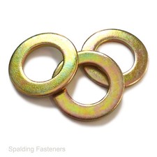 M6 M8 M10 M12 M16 M20 YELLOW ZINC FORM A FLAT WASHERS DIN125A