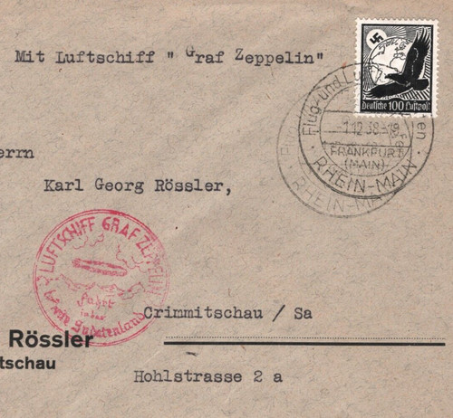 Germany cover zeppelin - zeppelin, airmail