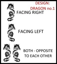 Wall Sticker Dragon Dragons Highest Quality Vinyl Large Home Decor Art Decal UK