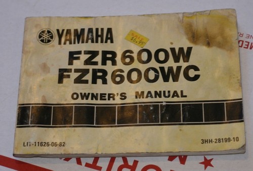 1989 yamaha fzr 600 wc - fzr, w
