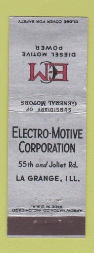 Matchbook cover elecro - elecro, motor