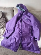 Hazy Blue Hooded Dry Changing Robe Long Coat Waterproof Surfing Swim Beach Camo