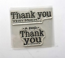 Woodware Double Thanks stamp set