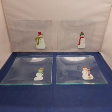 Pampered Chef 4x Glass Snowman