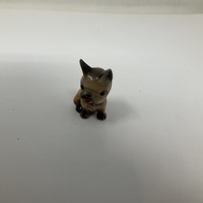 French Bulldog Lady Figurine - Antique Ceramic Decor with Red Lipstick