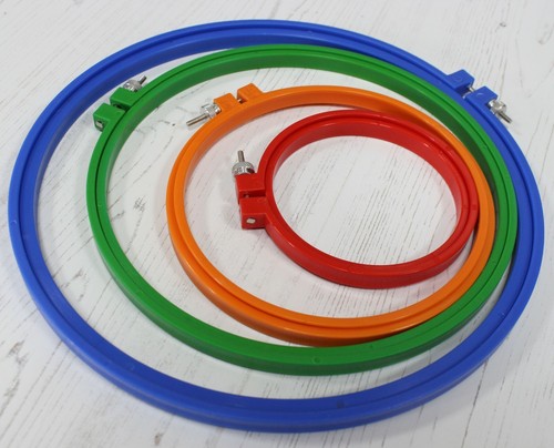 Plastic embroidery hoop cross - plastic,
