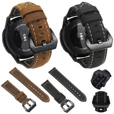 UK For Samsung Gear S3 Classic/Frontier Active Genuine Leather Band Wrist Strap