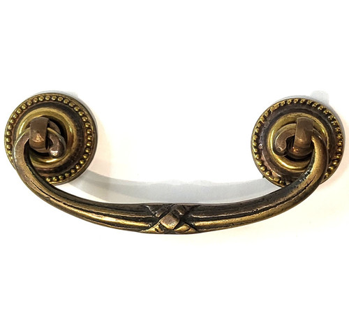 Brass handle pull - , ribbon