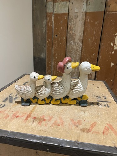 Vintage cast iron duck family - vintage,