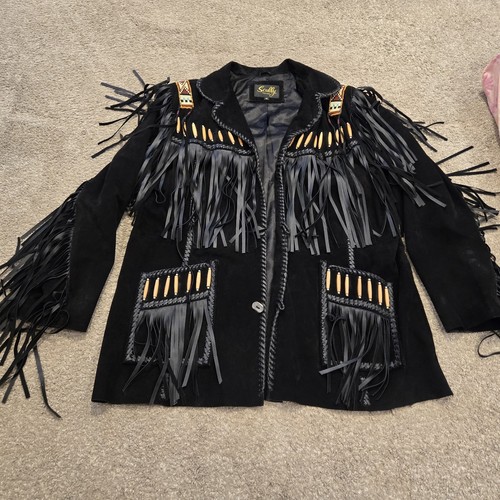 Scully leather fringe - fringe, beaded