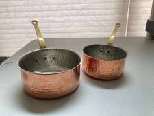 Set of 2 Tin Lined Hammered
