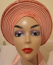 Elegant African occasion design Auto Gele Plated 100% Aso Oke, £16.50+£2.96 Post