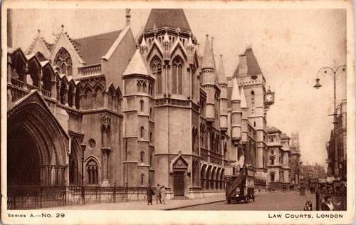 Law courts london postcard - law,