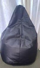 Black Lounge Pug Gaming Bean Bag Highback Chair Faux Leather 