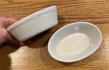 2 x White Stoneware Small One