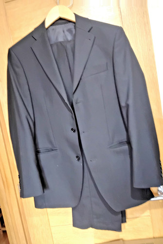 Mennext black wool - pinstripe, 2