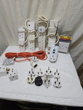EXTENSION LEAD JOB LOT ASSORTED LEADS,PLUGS + ,BUNDLE   [B]