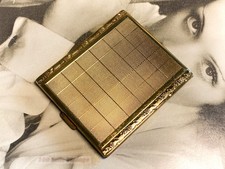 Rectangular art deco gold tone