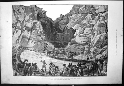 Old antique print khartoum - old,