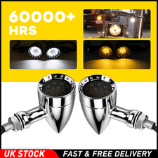 2x Amber White 10mm LED Turn