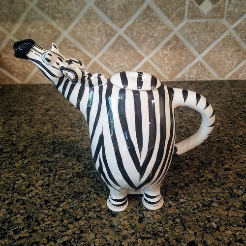 Zebra teapot decorative animal - teapot,
