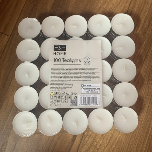 100 tesco tealight - x, f&f