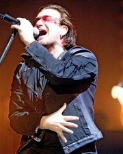 A fantastic 10x8 Autographed Photo of Bono & CoA