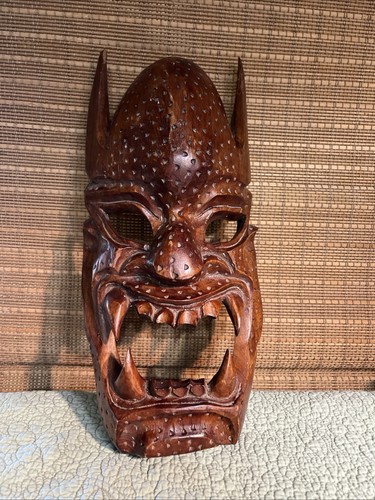 Wood face mask bakunawa - face, dragon