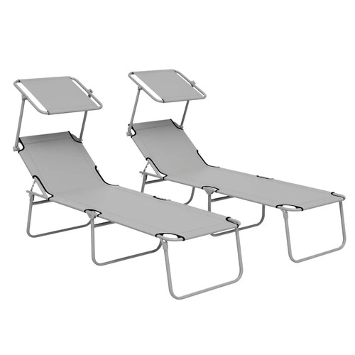 Folding sun lounger set - folding,