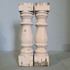 Set Of 2 White Rustic Wooden