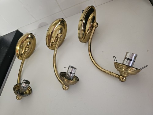 Vintage brass wall sconce - wall,