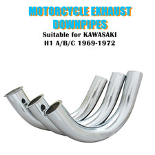 MOTORCYCLE EXHAUST DOWNPIPES FOR KAWASAKI H1 A /B /C  1969-1972 SET OF 3