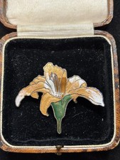 Vintage Cloisonné Enamel Lily