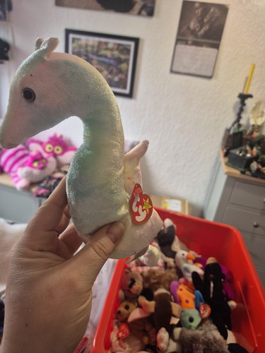 Beanie babies neon seahorse - beanie,