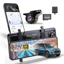 4K Mirror Dash Cam Front and