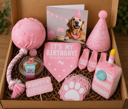 Dog birthday gift box - dog,